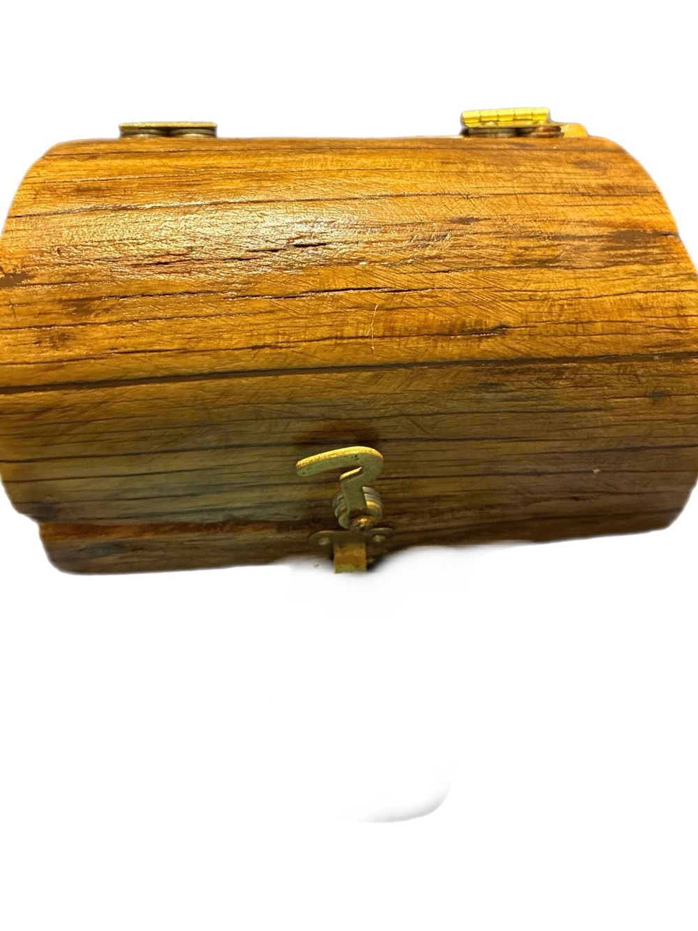Handcrafted Wooden Jewelry Box with Green Velvet Lining - Picture 7 of 7